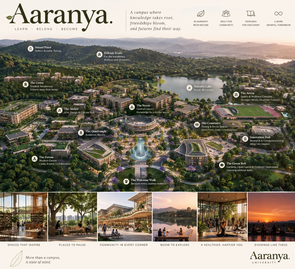 Aaranya University 250-Acre Campus Aerial View